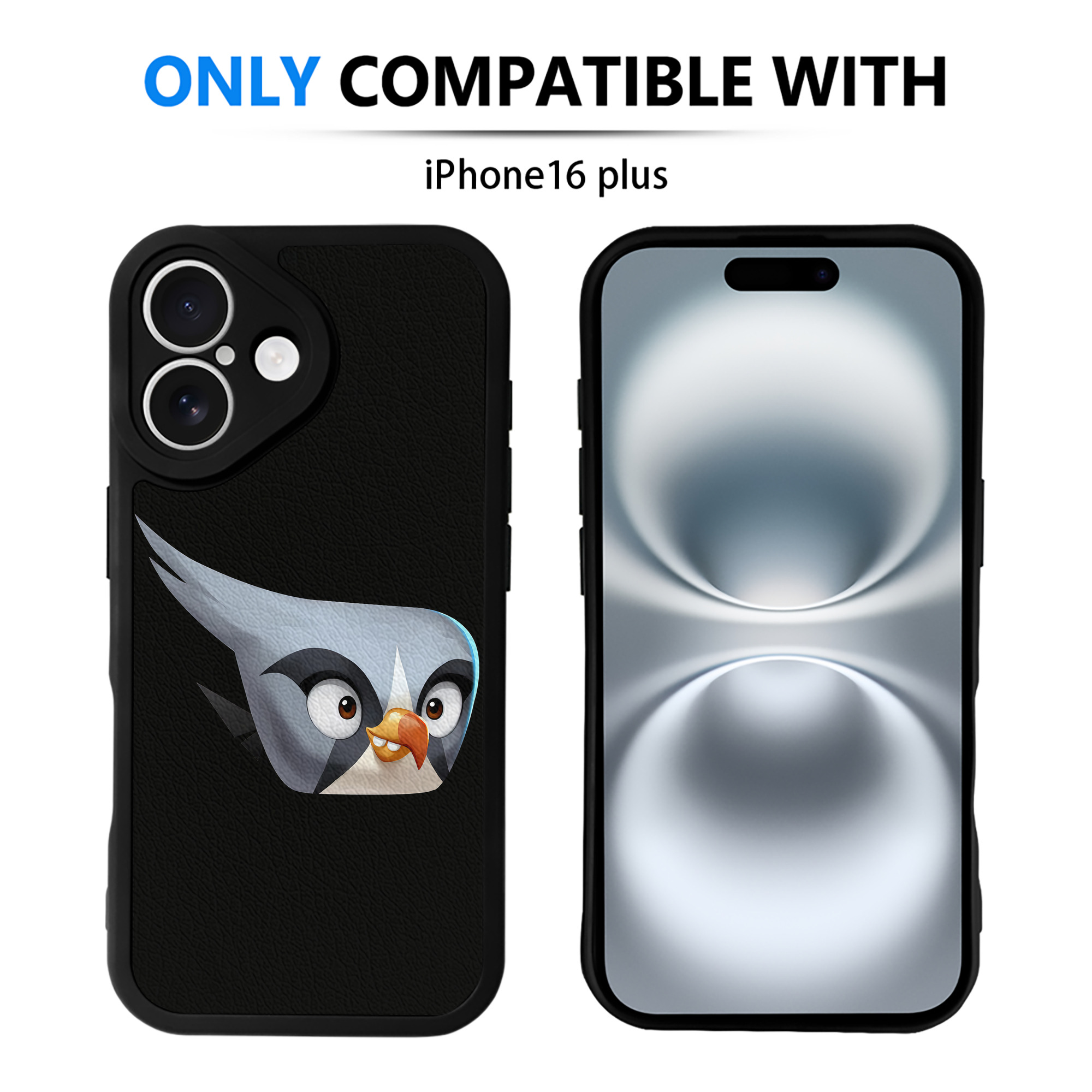 （画像用） Angry Birds アングリーバード 【iPhone 16シリーズ対応】シリコンスマホケース（レザー調） 材質：シリコン